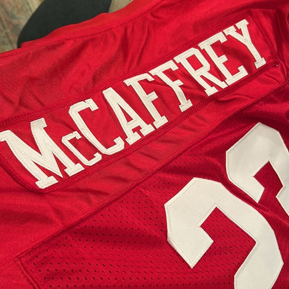 San Francisco 49ers McCaffrey Embroidered #23 Sports Forty Niners Jersey - L - Picture 6 of 6